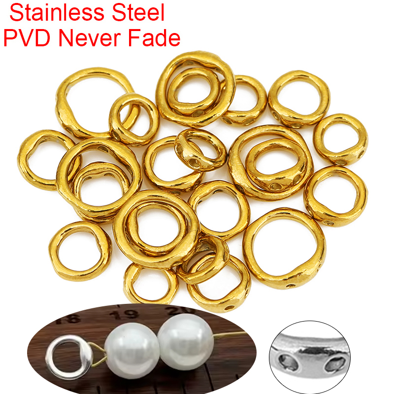 Jewelry Making Equipment - 20 個ステンレス鋼ネックレスクラスプフック糸通しビーズ用品色褪せないエンドコネクタ DIY ネックレスジュエリー作成用
