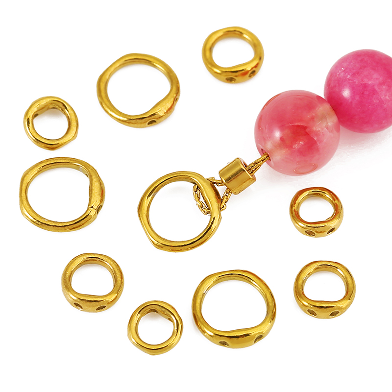 Jewelry Making Equipment - 30個入り 5/6/8mm ステンレス製ビーズ用アクセサリー ネックレス留め金具 ダブルホールエンドコネクター DIYジュエリー製作用フック