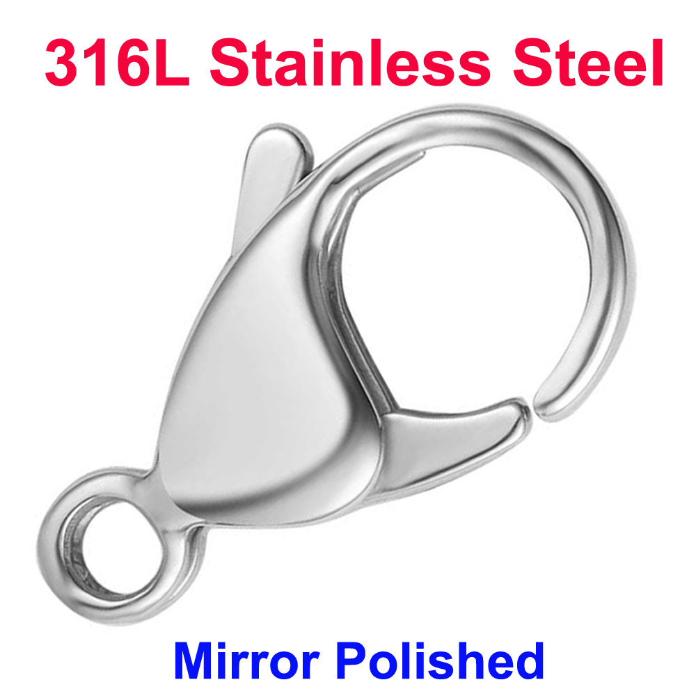 Jewelry Making Kit For Adults - 20/30/40 316Lステンレス鋼ロブスタークラスプ卸売鏡面研磨9-19mm 18kゴールド真空メッキDIYジュエリー製作材料