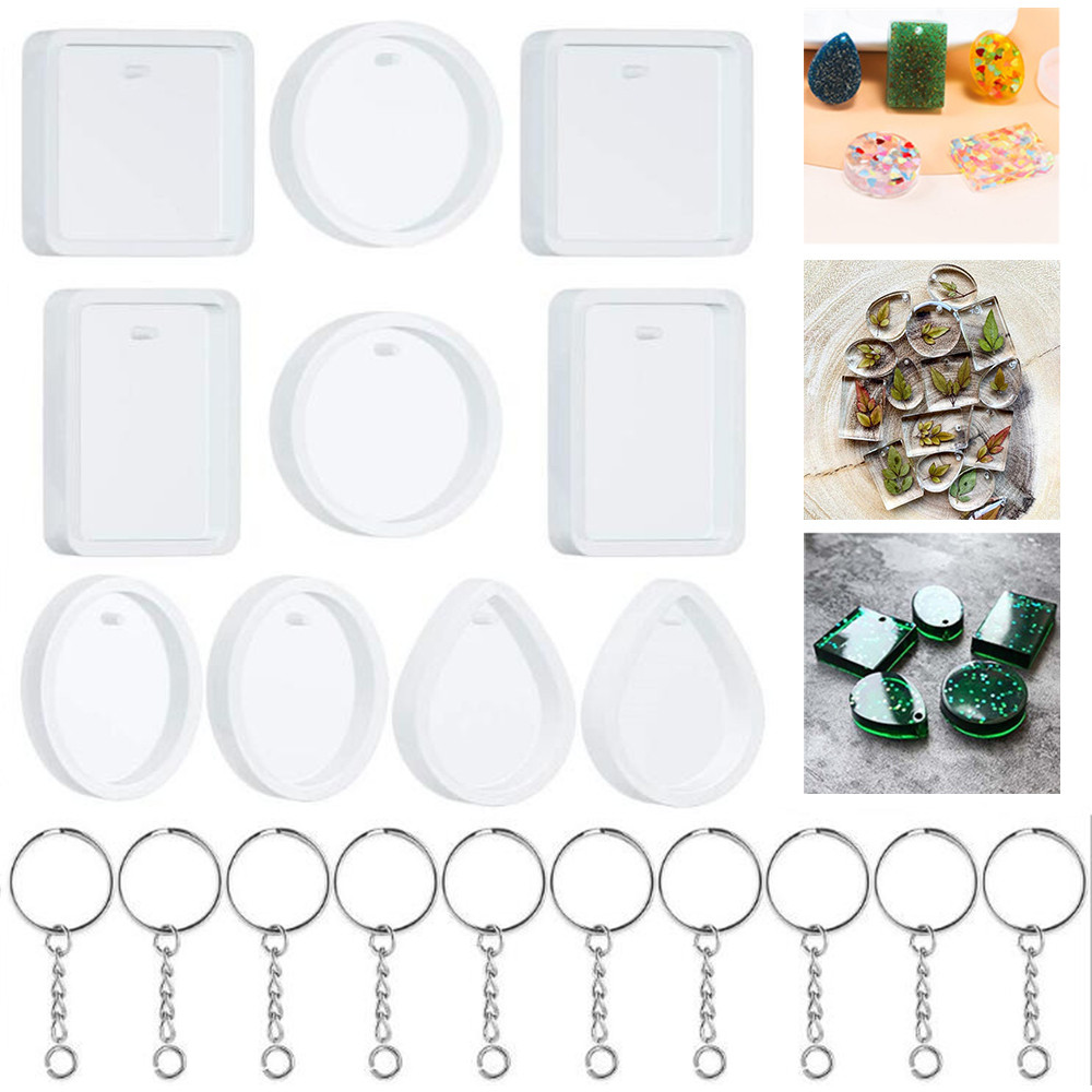 Jewelry Making Tool Kit - シリコンモールド,「20ピース/セット個のDIYペンダント用エポキシ樹脂金型