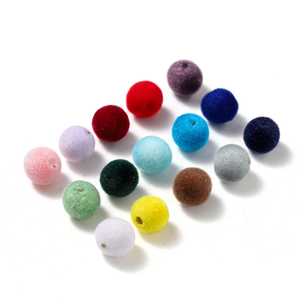 Bead Mat Velvet - ラウンドビーズ,アクリルベルベット,アクセサリー,ジュエリー作り用,ネックレス,ブレスレット,イヤリング用,DIY,8mm, 10mm, 30個