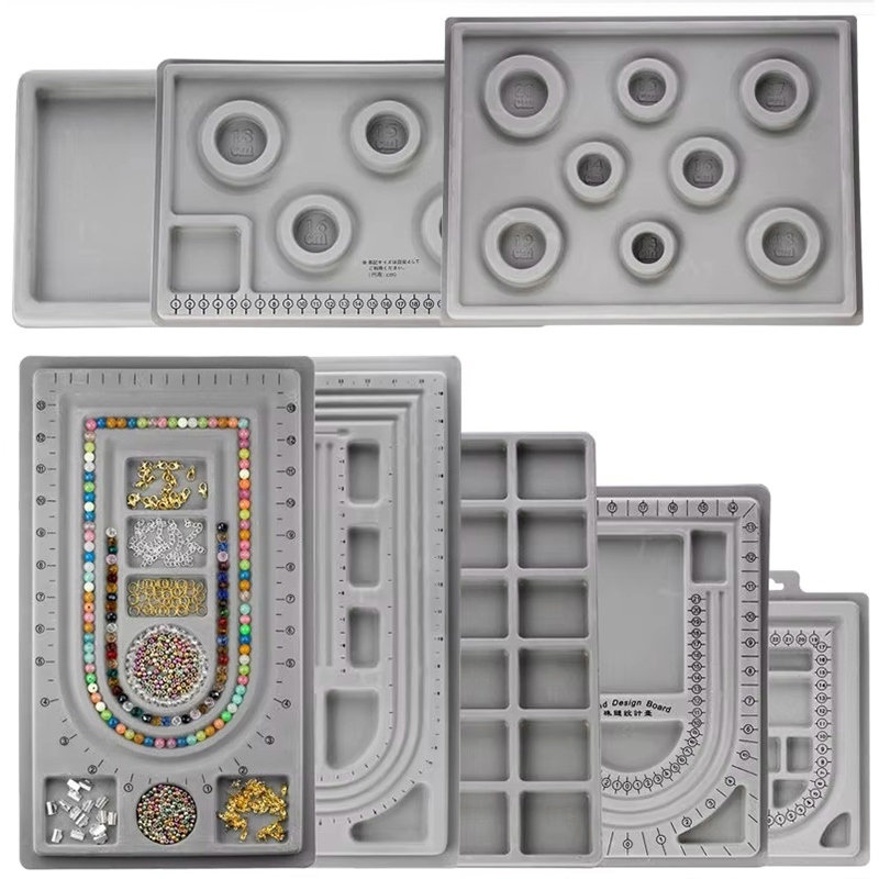 Bead Mat Velvet - 1 個ビーズボードジュエリー作成用ベルベットビーズボードジュエリーデザインボードジュエリーブレスレット作成 DIY ブレスレットビーズボード