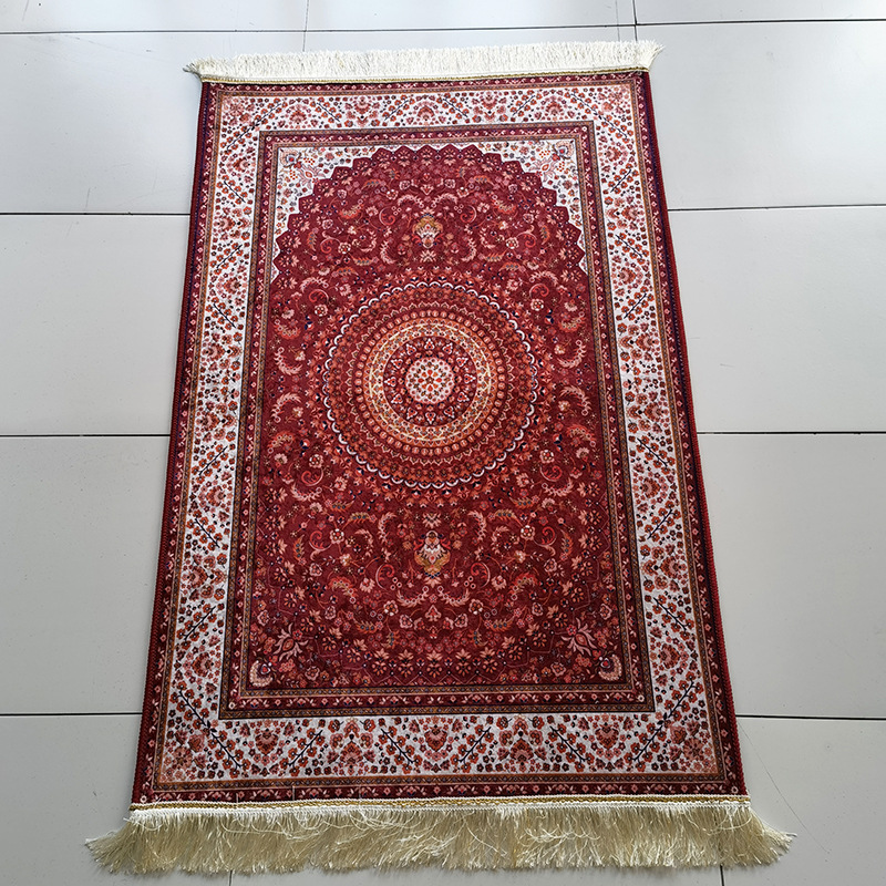 Bead Mat Velvet - イスラム教徒用礼拝マットセット、礼拝用絨毯、数珠、携帯用、家庭用、旅行用、イスラム教礼拝用ブランケット、収納バッグ、ラマダン、ダイヤモンドベルベット
