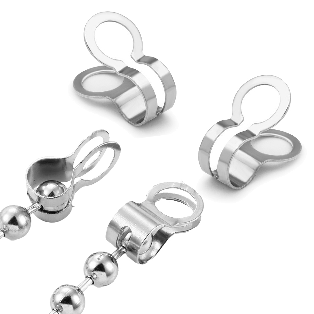 Jewelry Making Knots For Clasps - 50 個ステンレス鋼ボールチェーンコネクタクラスプクリップ先端エンドキャップノットカバーバックルジュエリー作成アクセサリー DIY 工芸品