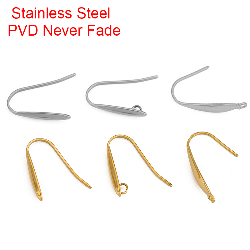 Jewelry Making Kit For Adults - 10 個色褪せないステンレス鋼イヤリングフックワイヤー作成 PVD ​​低刺激性イヤリングクラスプ用品 Diy ジュエリー所見