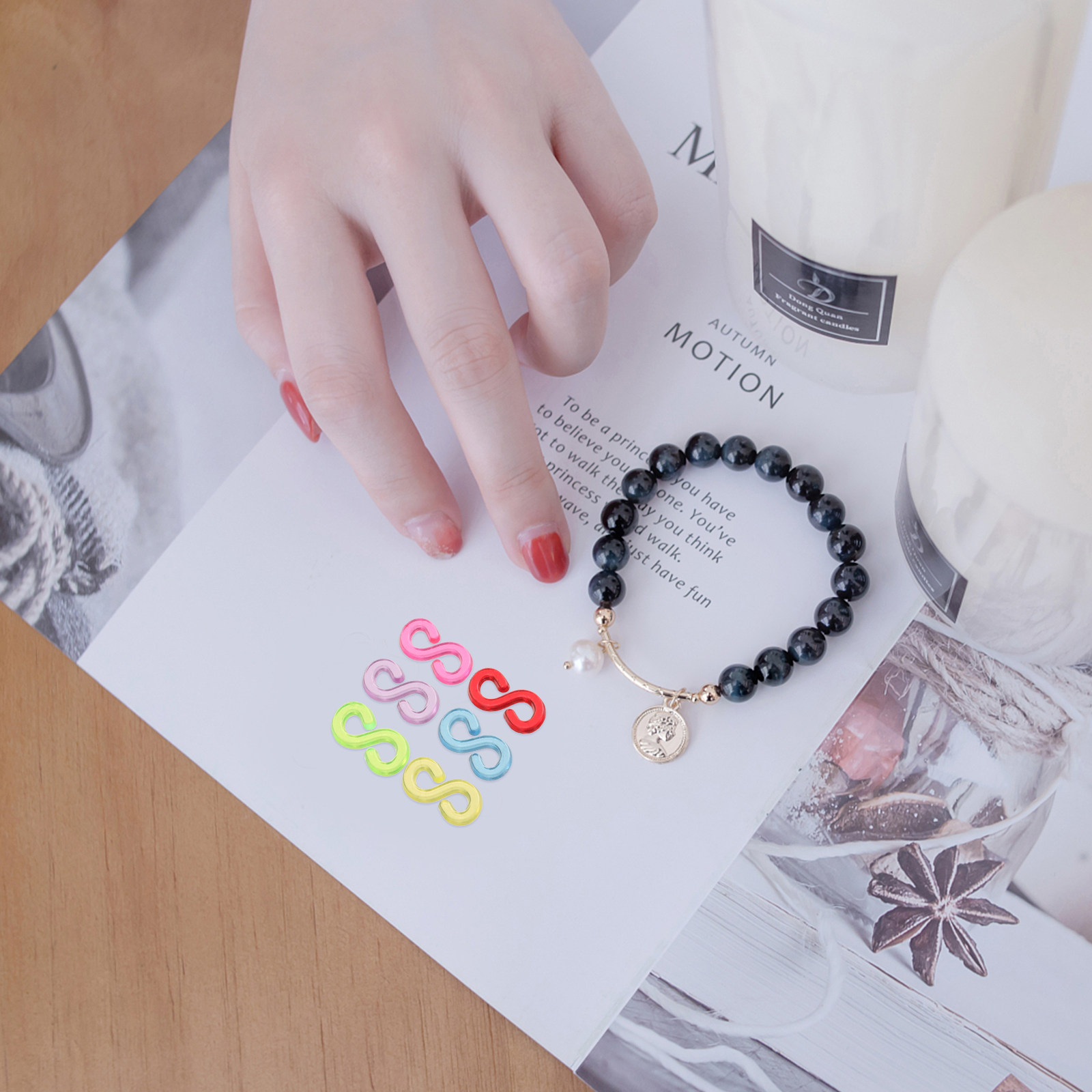 Jewelry Making Tool Kit - 1000個入り ゴムバンドブレスレットアクセサリー Sクリップ プラスチッククリップ DIY織りブレスレット作成キット ジュエリーツール