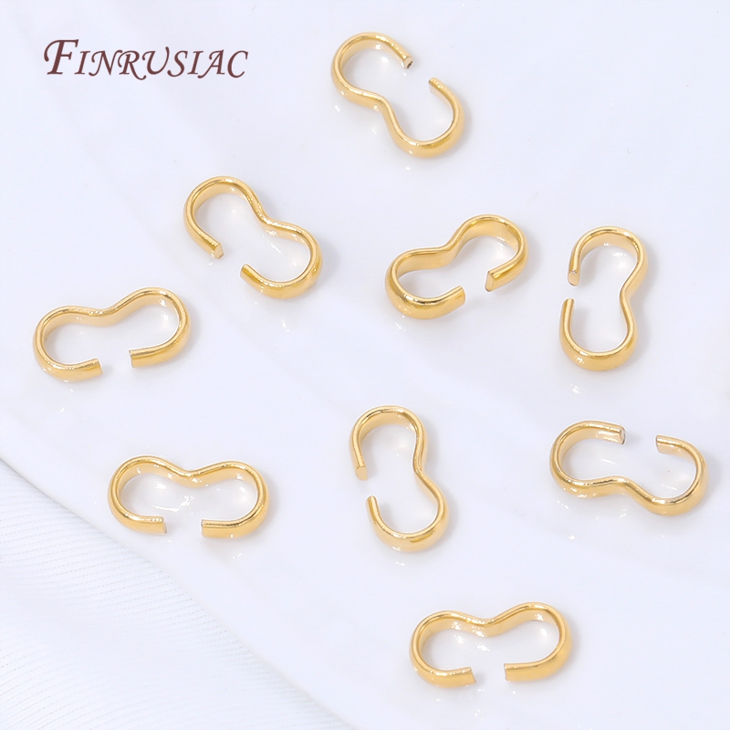 Jewelry Making Jump Rings - 18K金メッキオープンSフッククラスプ、S字型ジャンプリングコネクターDIYジュエリー製作パーツ、ネックレス、ブレスレット、アクセサリー用