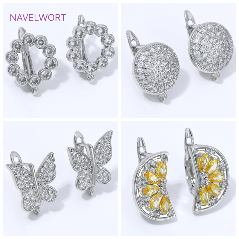 Jewelry Making Kit - 18K金メッキ扇形フラワーイヤワイヤーイヤリング金具、真鍮製基本留め具イヤリングフッククラスプ、DIYジュエリー材料