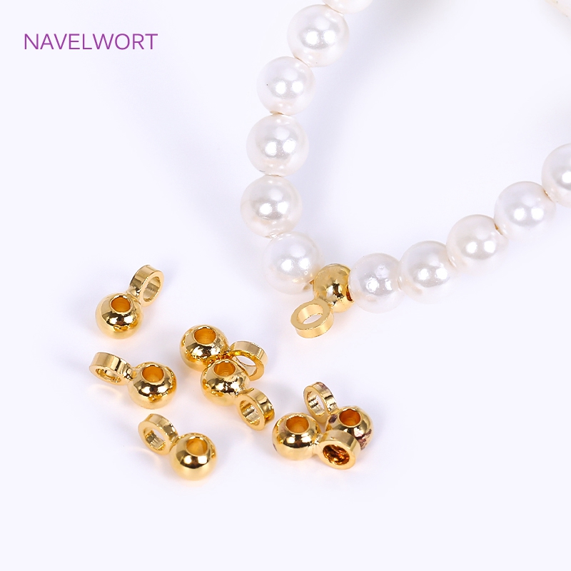 Jewelry Making Knots For Clasps - 真ちゅう製の18カラットの金メッキロブスタースプリットリング、カルテの圧着ビーズノットカバー、DIYジュエリー作り用品、卸売