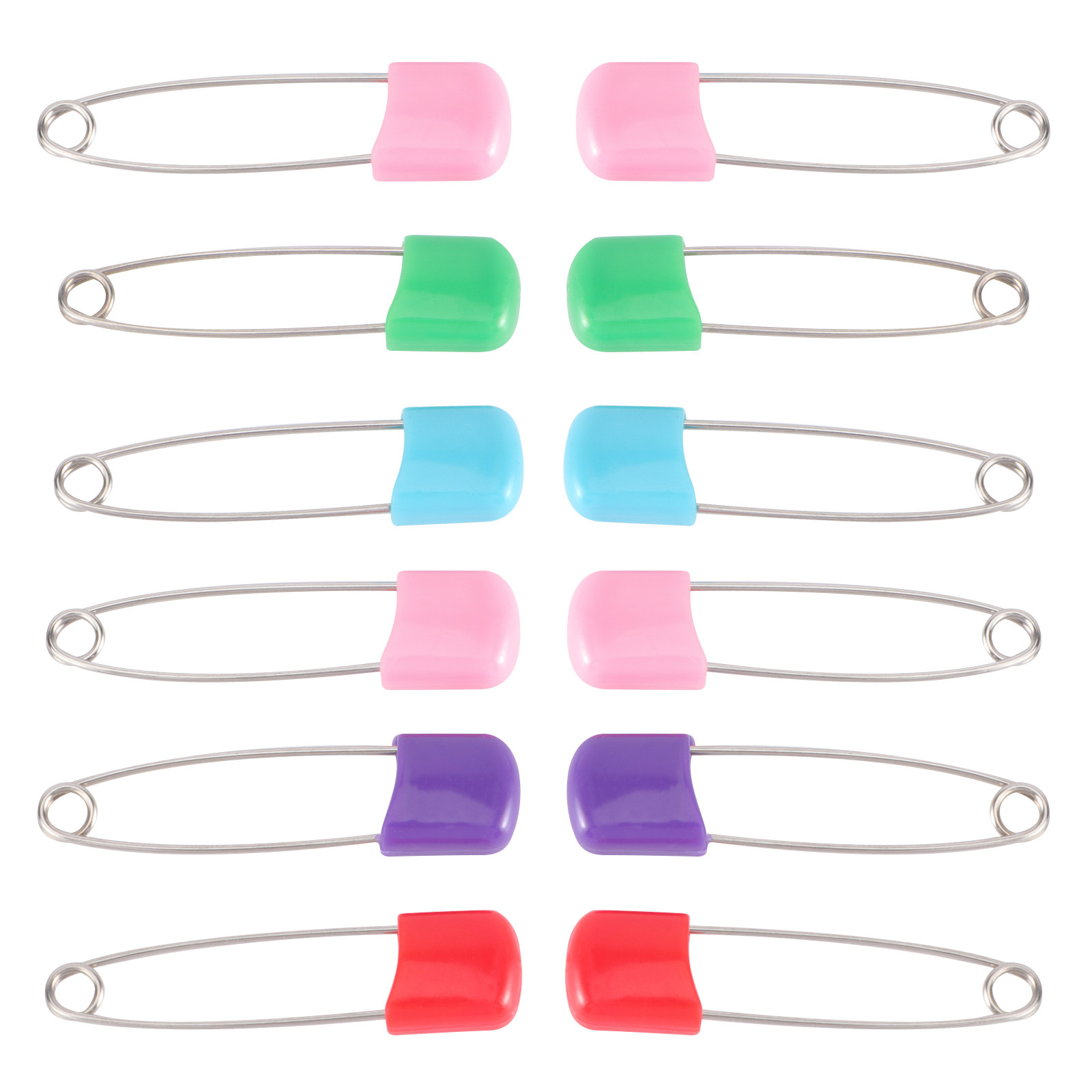 12 個のベビーおむつピン防錆ステンレス鋼安全ピンプラスチッ - Head Pin Assorted のレビューと価格