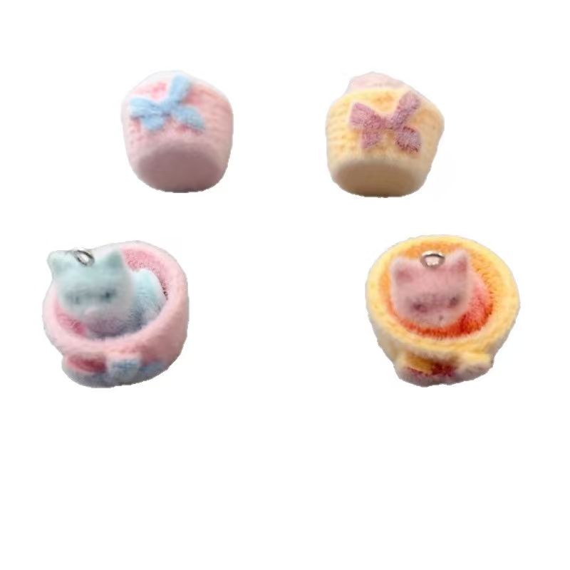 4個入り3Dぬいぐるみ樹脂製猫ペンダント、DIYジュエリー製 - Jewelry Making Birthday Party のレビューと価格