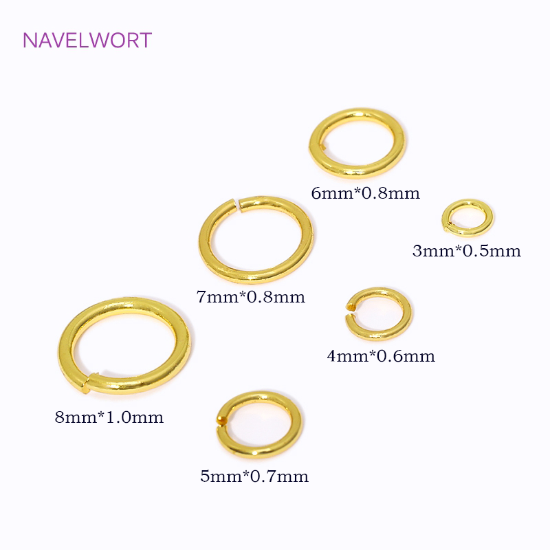 14 18K/18 18K ゴールドメッキスプリットリングオ - Jewelry Making Jump Rings のレビューと価格