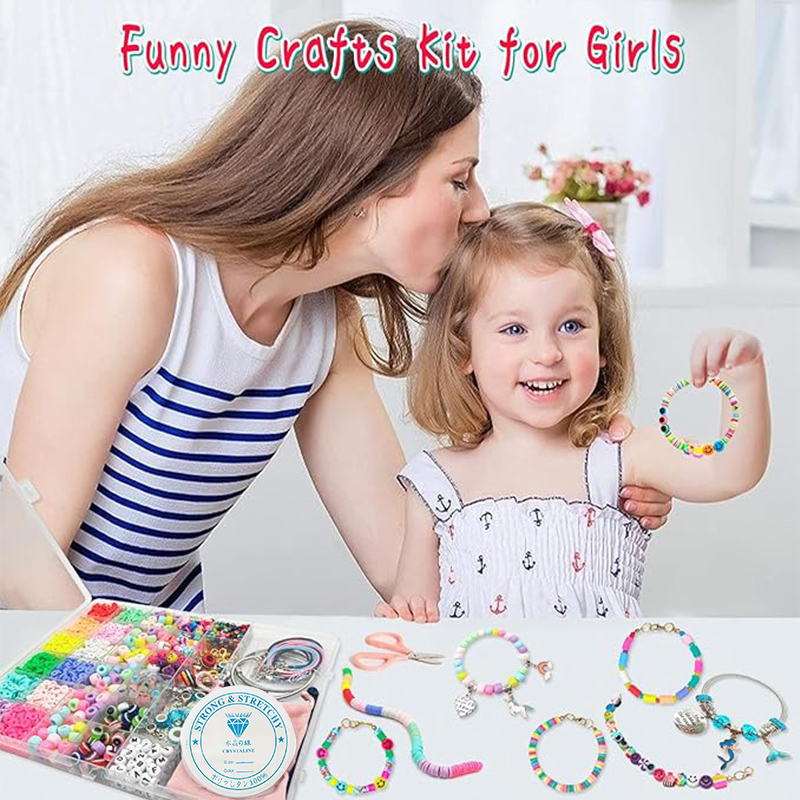 女の子のための友情ブレスレット作りキット,ビーズチャーム,ジ - Jewelry Making Birthday Party のレビューと価格