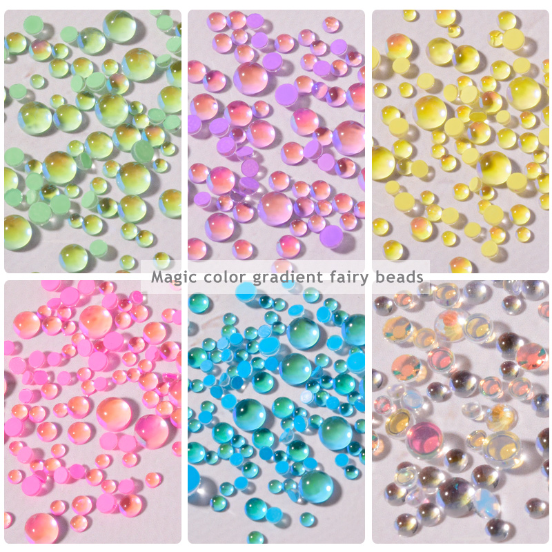 キャンディーカラーマーメイドラウンドクリアガラスクリスタルビ - Crystal Bead Mix のレビューと価格