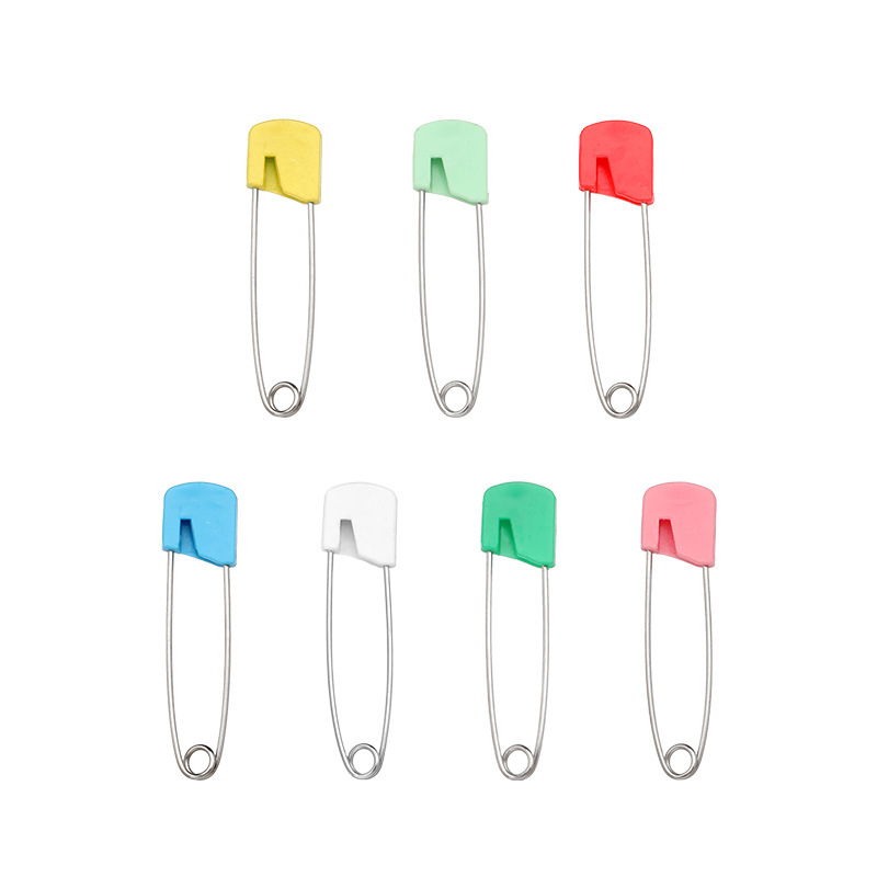 ベビー安全ピン、プラスチックロックヘッド付きステンレス鋼、幼 - Head Pin Assorted のレビューと価格