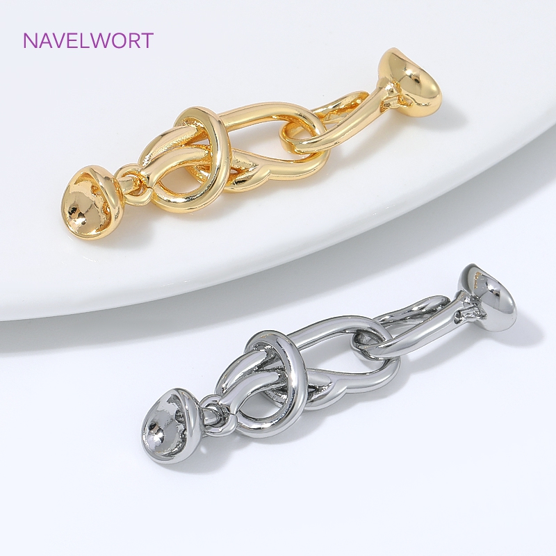 18K金メッキの無限結びコネクターカスプル（エンドキャップ付 - Jewelry Making Knots For Clasps のレビューと価格
