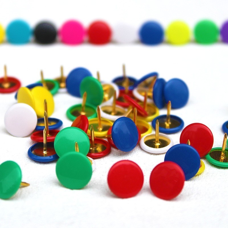 200個の丸頭プッシュピン、ソフトコーティンググリップ、カレ - Head Pin Assorted のレビューと価格