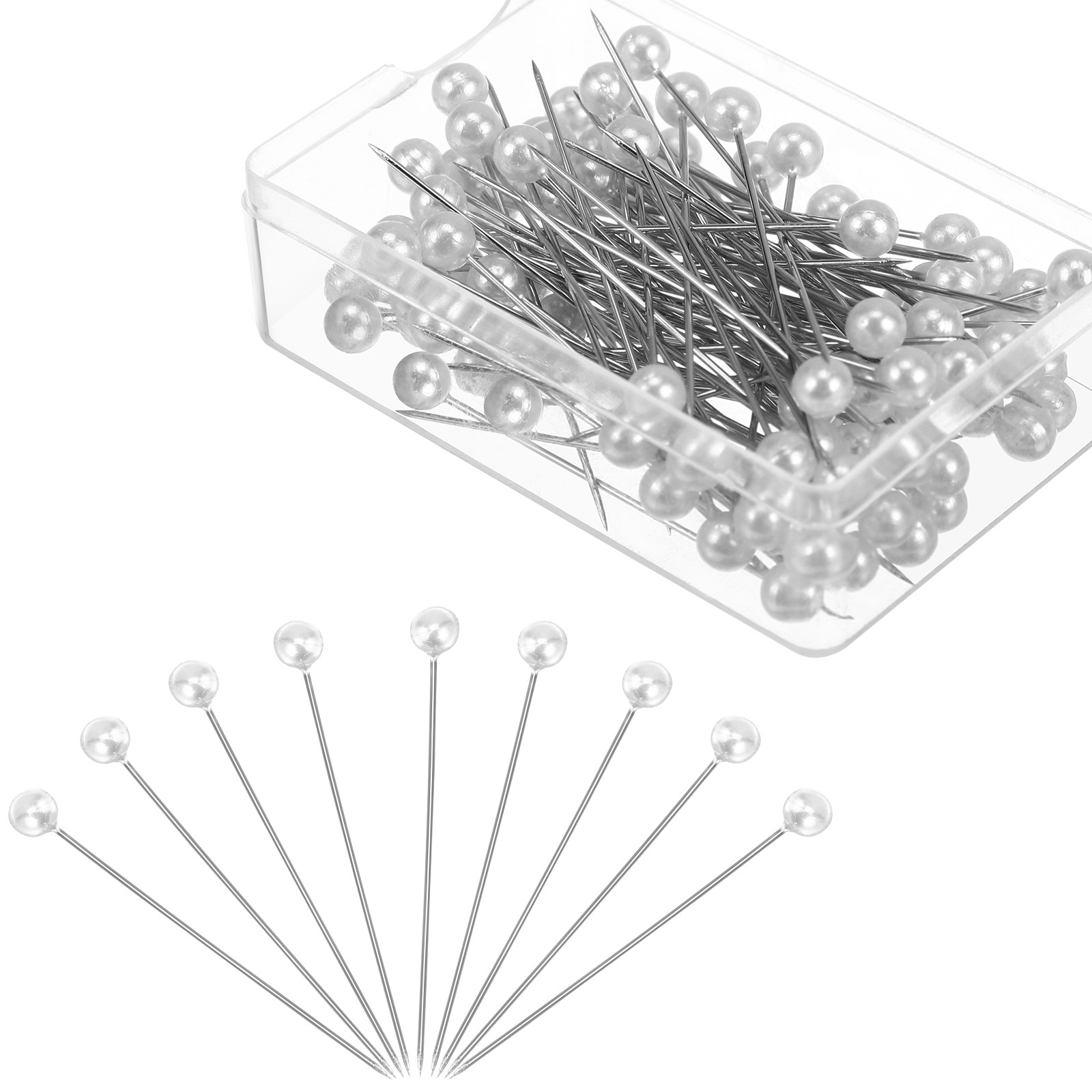 100個入りパールヘッドピン アソートカラー 高耐久性 耐熱 - Head Pin Assorted のレビューと価格