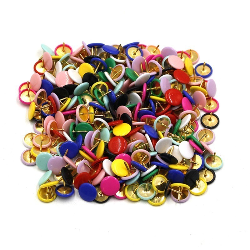 180個の丸頭プッシュピン、鋭利なスチールピンチップ、オフィ - Head Pin Assorted のレビューと価格
