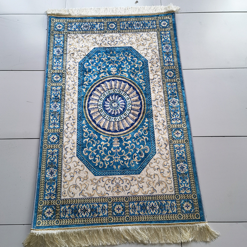 イスラム教徒用礼拝マットセット、礼拝用絨毯、数珠、携帯用、家 - Bead Mat Velvet のレビューと価格