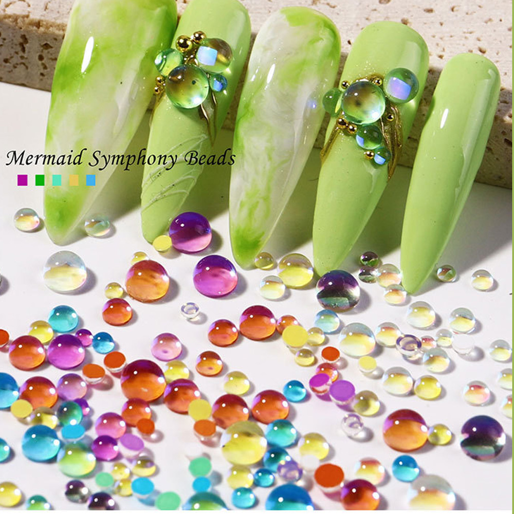 300 個マーメイドティアーズネイルアートデコレーション混合 - Crystal Bead Mix のレビューと価格
