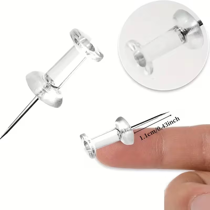 50/100個入りアソートカラープッシュピン、マップ、ポスタ - Head Pin Assorted のレビューと価格