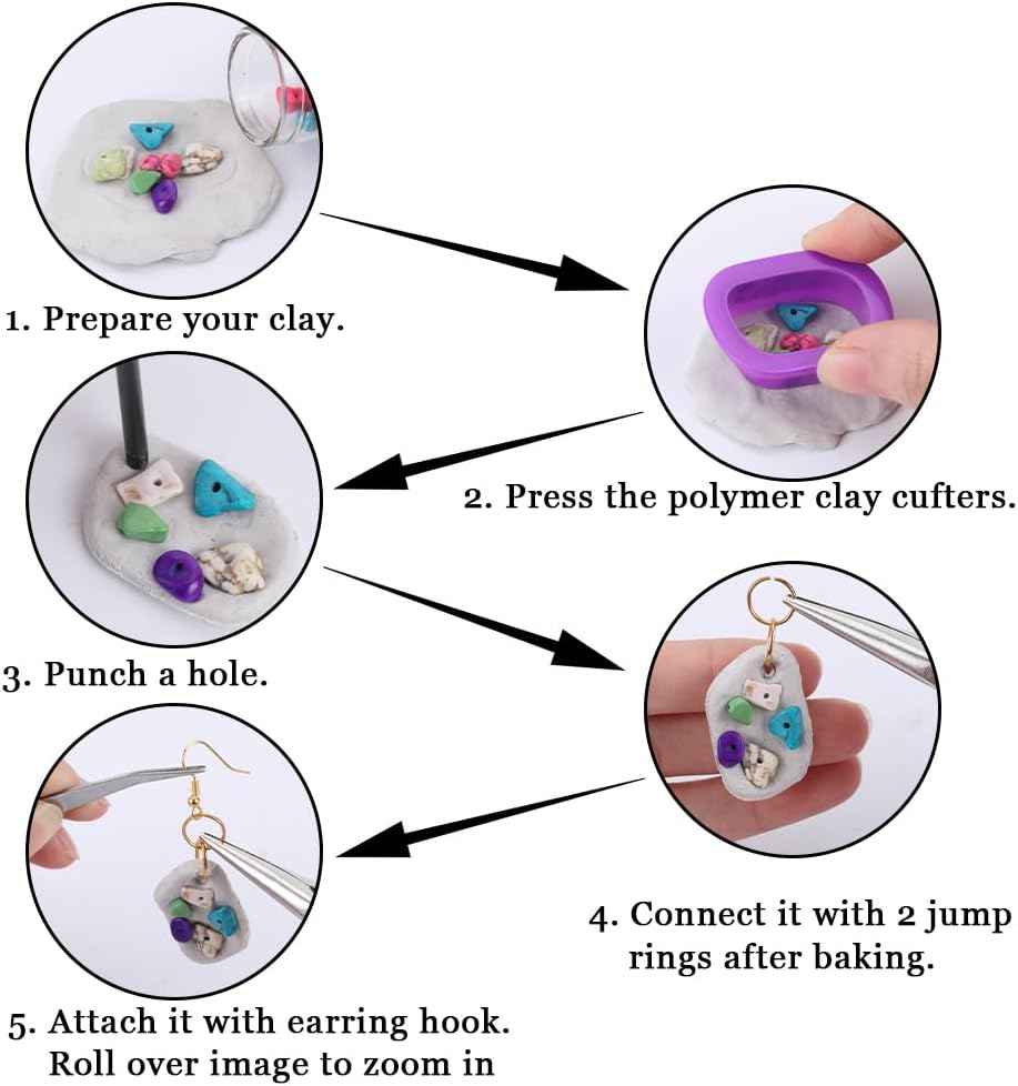 ポリマークレイイヤリング作成キット、18個のツール、24個の - Jewelry Making Tool Kit のレビューと価格