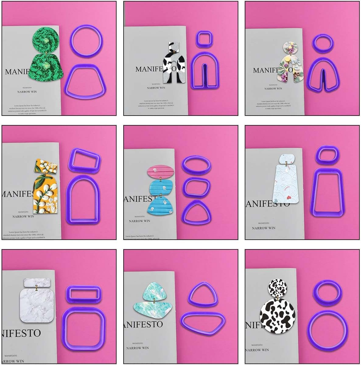 ポリマークレイイヤリング作成キット、18個のツール、24個の - Jewelry Making Tool Kit のレビューと価格