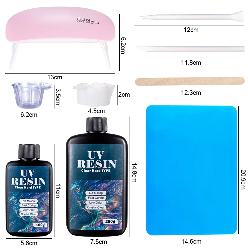 ハード UV 樹脂接着剤キット 高速硬化エポキシ樹脂 UV  - Jewelry Making Tool Kit のレビューと価格
