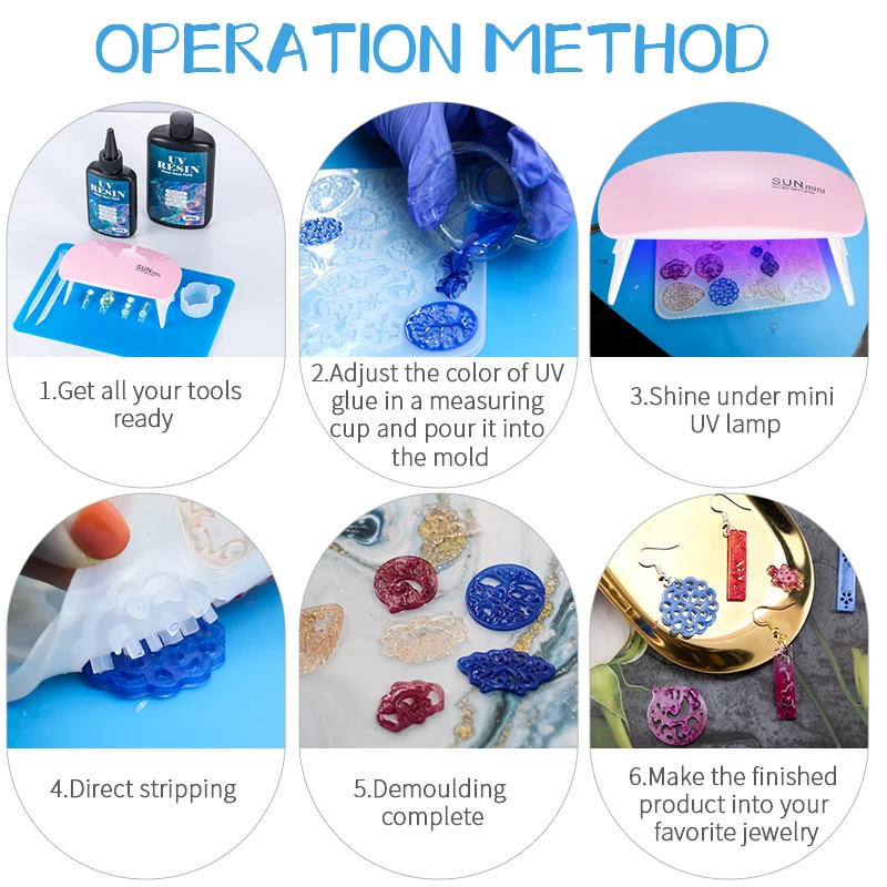 ハード UV 樹脂接着剤キット 高速硬化エポキシ樹脂 UV  - Jewelry Making Tool Kit のレビューと価格