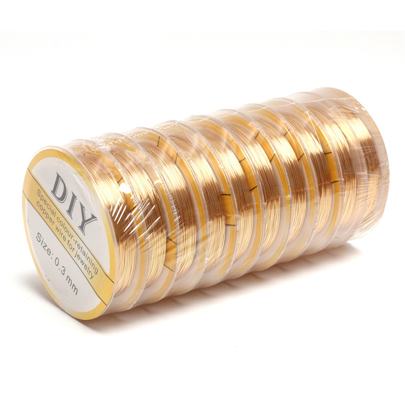 1ロール シルバー銅線 0.3/0.4/0.5/0.6/0. - Jewelry Making Equipment のレビューと価格