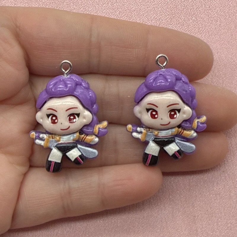 10個入り樹脂製漫画ペンダント、DIYジュエリー製作イヤリン - Jewelry Making Birthday Party のレビューと価格