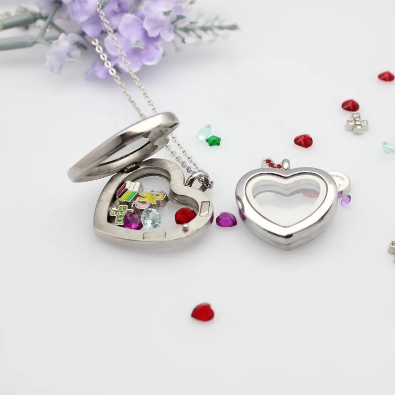 24mm 30mm ハート型フローティングロケットペンダント - Jewelry Making Birthday Party のレビューと価格