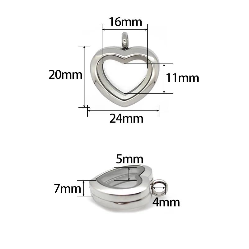 24mm 30mm ハート型フローティングロケットペンダント - Jewelry Making Birthday Party のレビューと価格