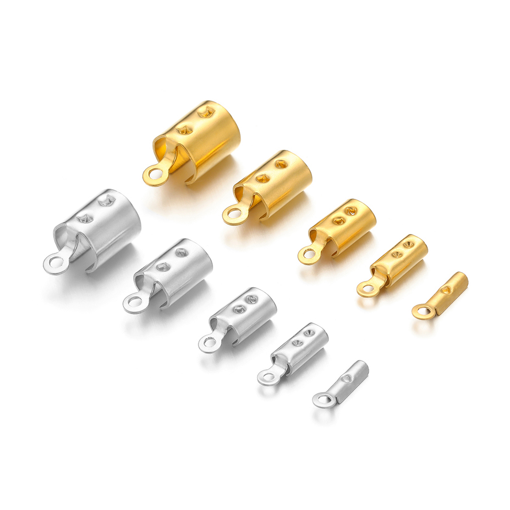 50 個のステンレス鋼高品質圧着エンドビーズキャップレザーコ - Jewelry Making Equipment のレビューと価格