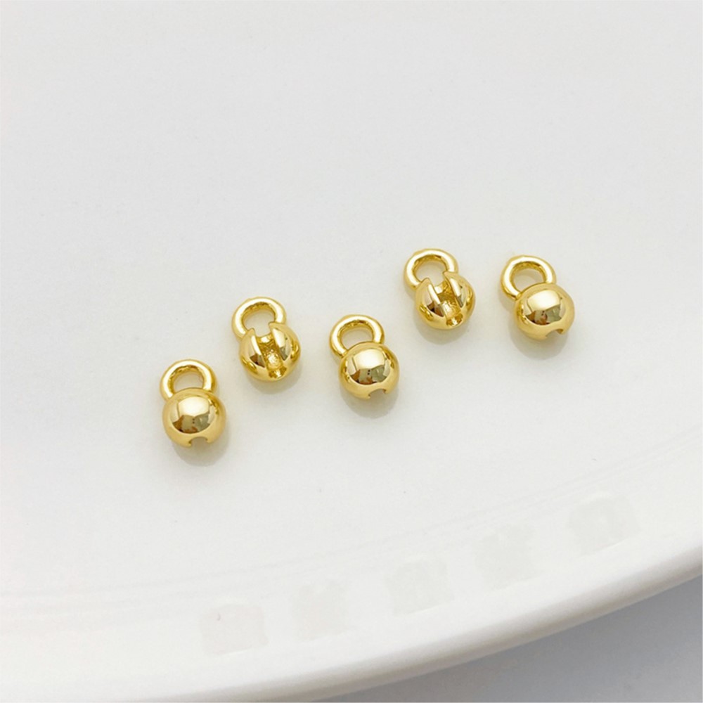 10個入り 本物の18K金メッキ クリンプエンド ラウンド真 - Jewelry Making Knots For Clasps のレビューと価格