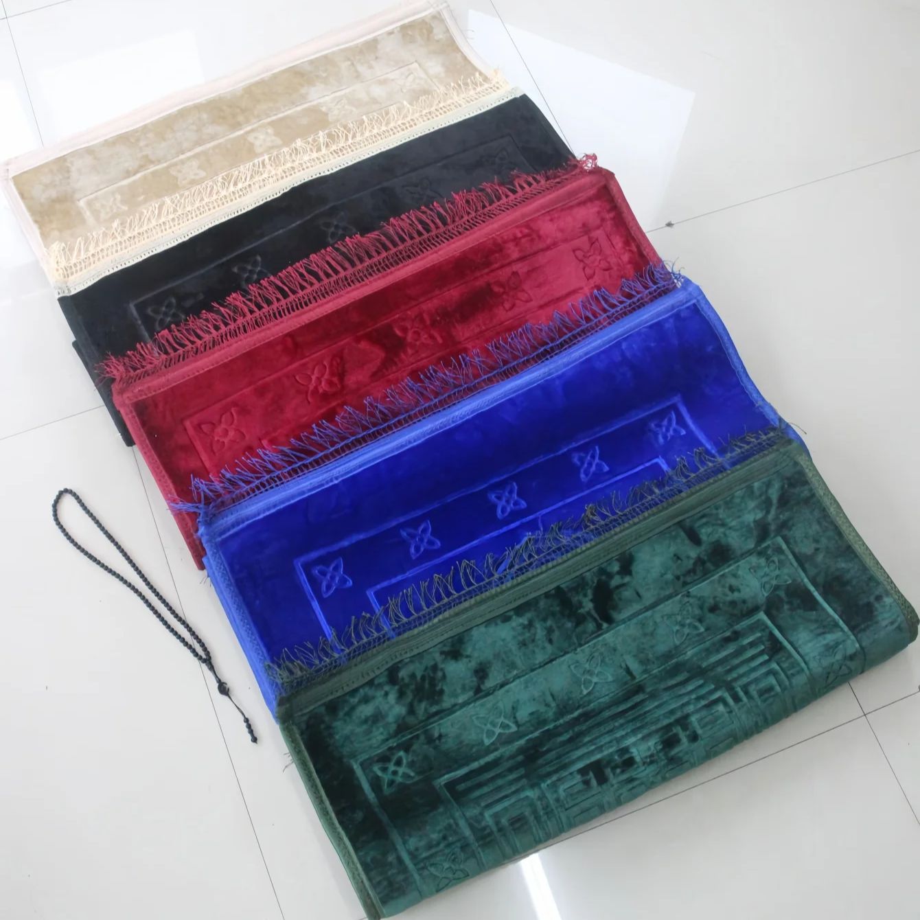 2枚/1セット 祈りのマット ムスリム ベルベットマット イ - Bead Mat Velvet のレビューと価格