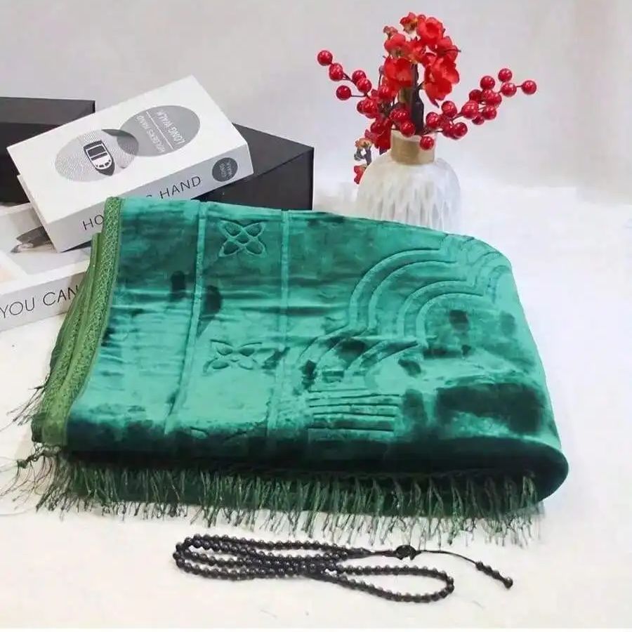 2枚/1セット 祈りのマット ムスリム ベルベットマット イ - Bead Mat Velvet のレビューと価格