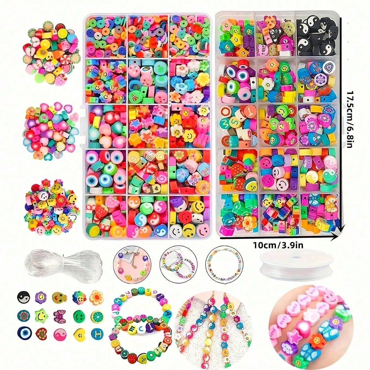 1450/1200/250個入りポリマークレイビーズセット、 - Jewelry Making Birthday Party のレビューと価格