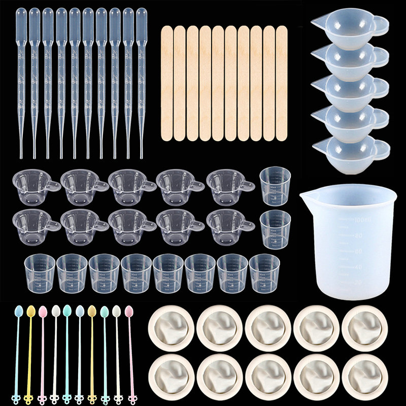 エポキシ樹脂ツールキット シリコンモールドツール付属 ミキシ - Jewelry Making Tool Kit のレビューと価格