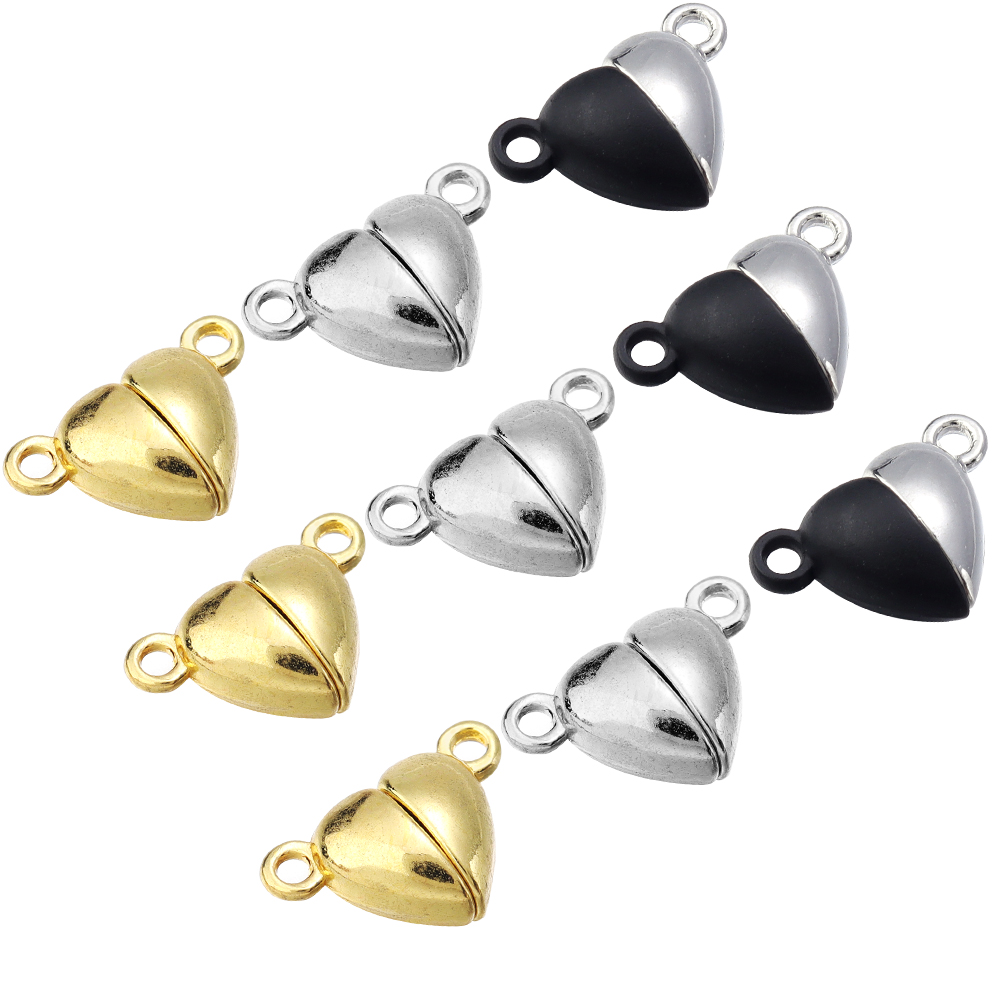 5 ピース/ロット合金ラブハート型磁気クラスプネックレスブレ - Jewelry Making Kit For Adults のレビューと価格