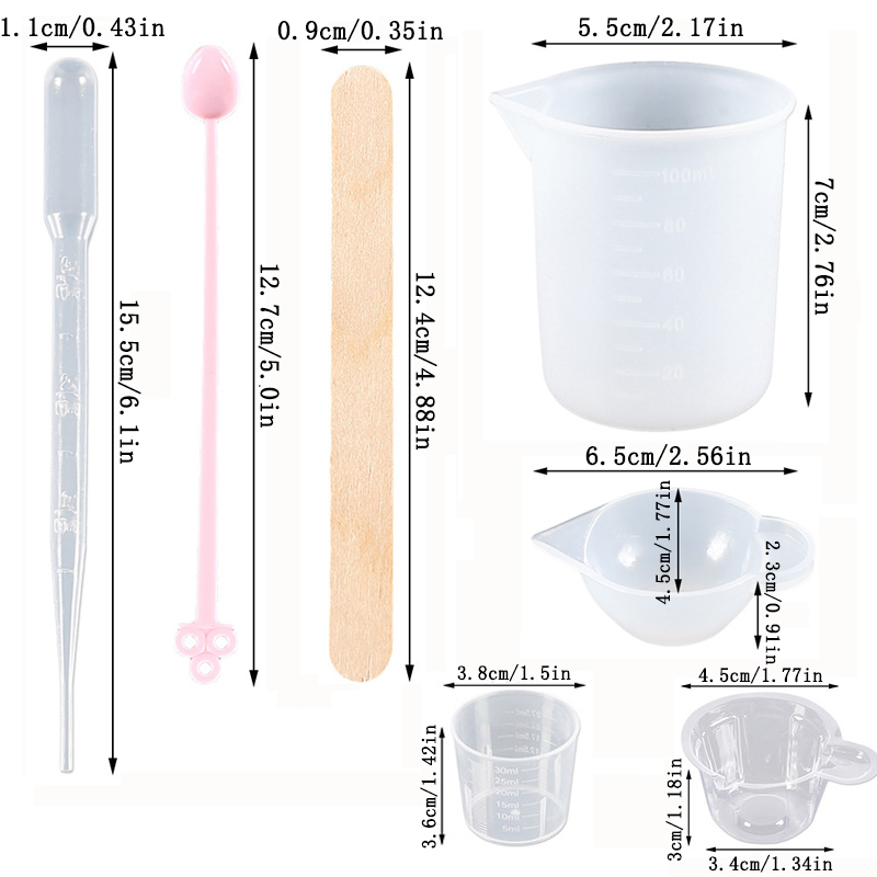 UVエポキシ樹脂キャスティングツールキット、計量カップ、ドロ - Jewelry Making Tool Kit のレビューと価格