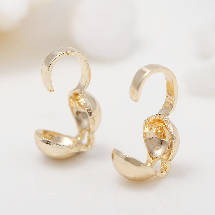50個制作用品4ミリメートルオイスター圧着ビーズ先端結び目カ - Jewelry Making Knots For Clasps のレビューと価格
