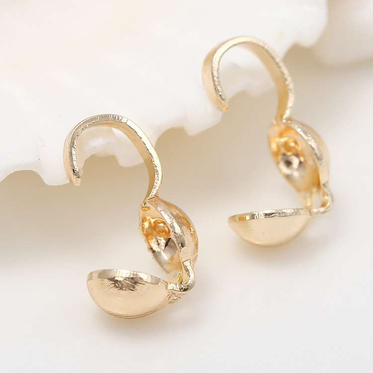 50個制作用品4ミリメートルオイスター圧着ビーズ先端結び目カ - Jewelry Making Knots For Clasps のレビューと価格