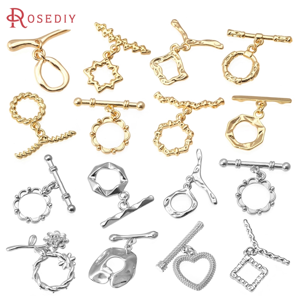 6セット 18Kゴールドカラー 真鍮製 丸型O型トグルクラス - Jewelry Making Kit のレビューと価格