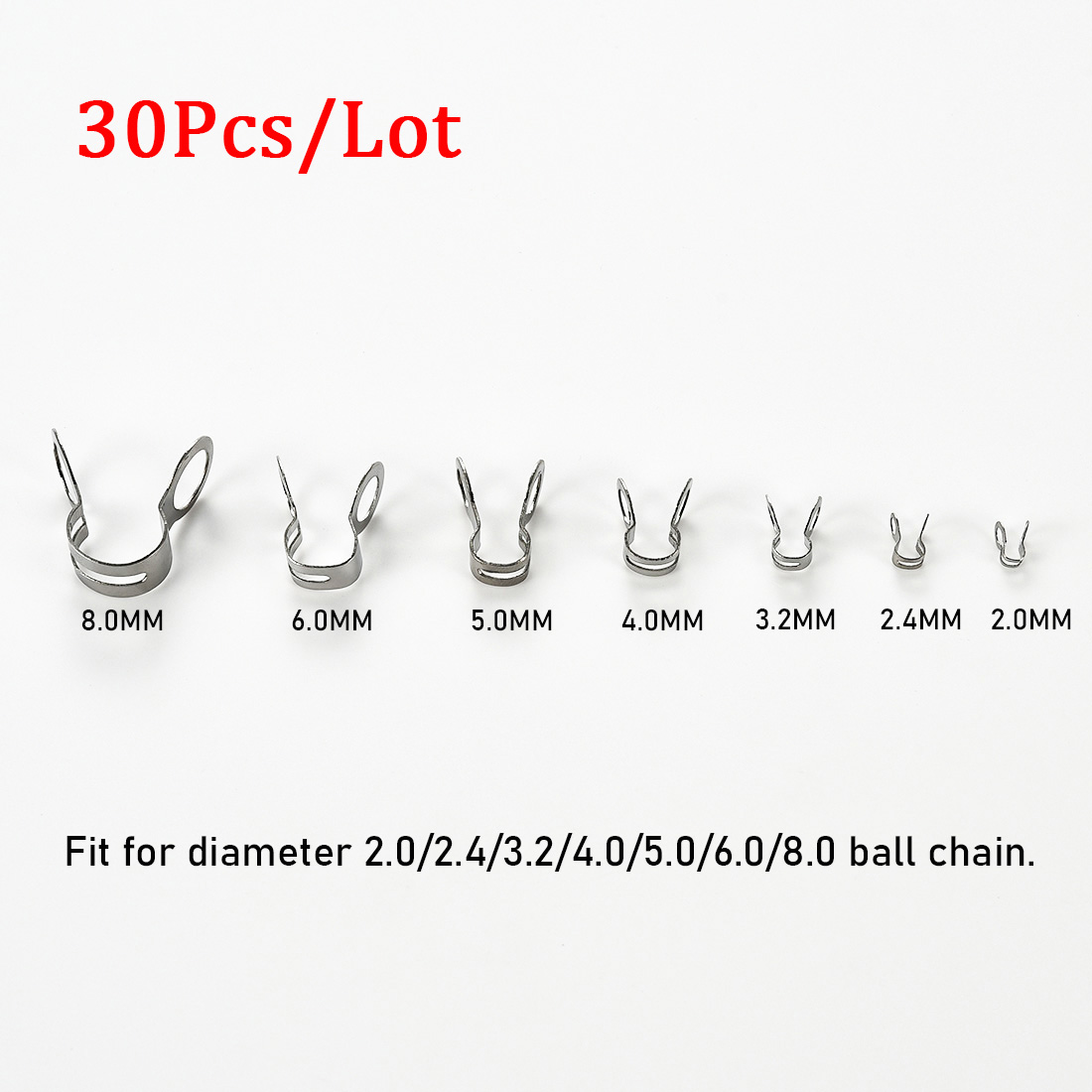 30 個のステンレス鋼ボールチェーンコネクタクラスプ 2.0 - Jewelry Making Knots For Clasps のレビューと価格
