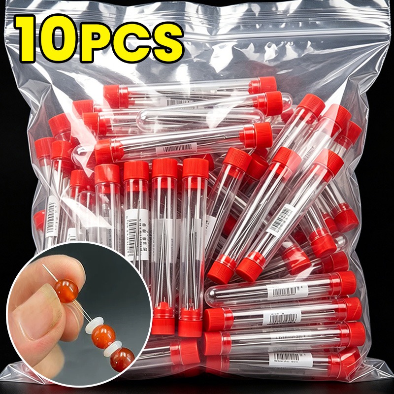 1/10個入り オープンビーズニードル DIYビーズ針 ジュ - Jewelry Making Equipment のレビューと価格