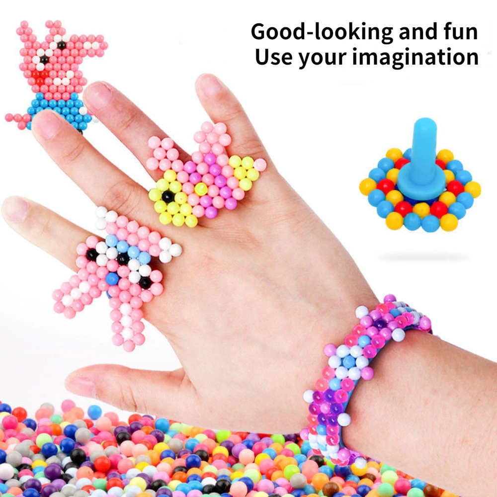 子供のための魔法のビーズ,手作りのおもちゃセット,カラークリ - Crystal Bead Mix のレビューと価格