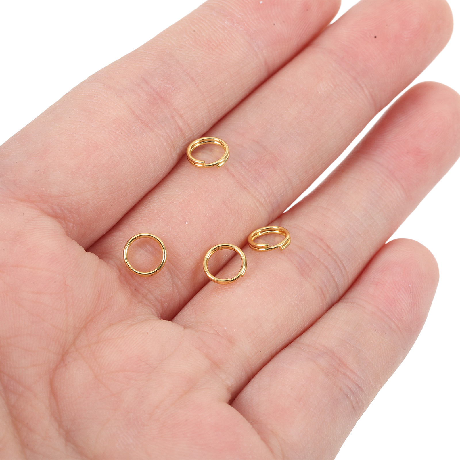 50個入り小型キーリング ミニスプリットジャンプリング メタ - Jewelry Making Jump Rings のレビューと価格