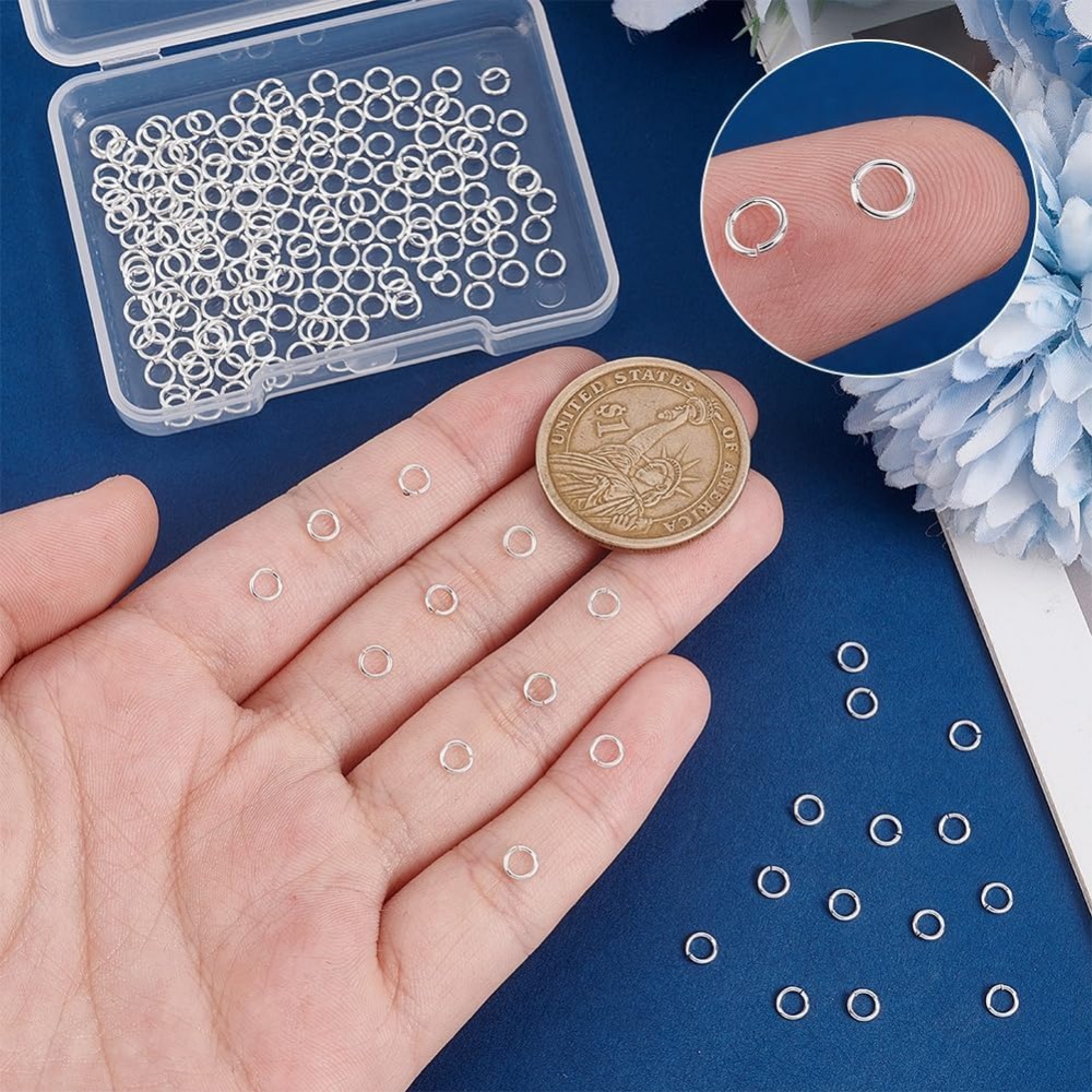 200 個 925 スターリングシルバーメッキオープン丸カン - Jewelry Making Jump Rings のレビューと価格